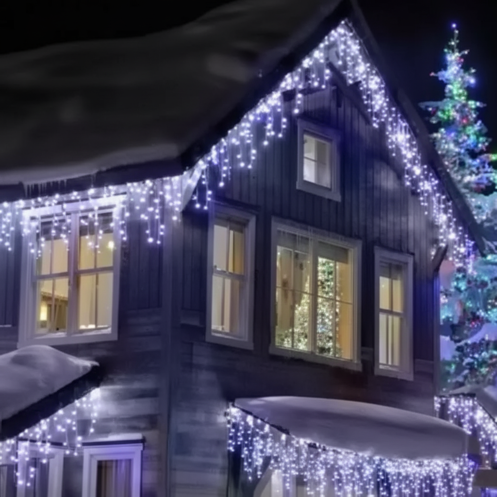 Guirlandes LED Extérieure – Lumière Chaude, 8 Modes Festifs