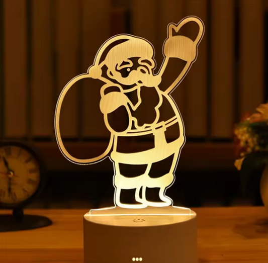 Éclat du Père Noël – Lampe 3D Acrylique Design
