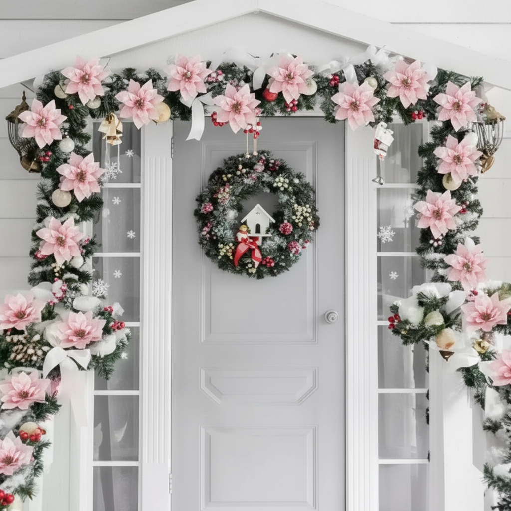 Fleurs de Noël Déco Sapin & Maison