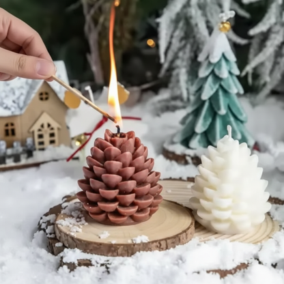 Bougies en Pomme de Pin Artisanale