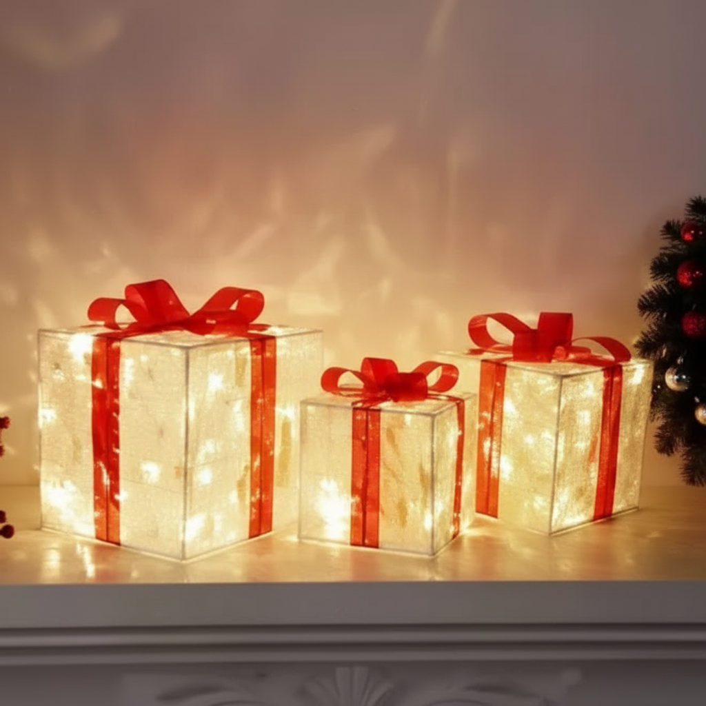 Boîte LED Scintillante – Décoration de Noël